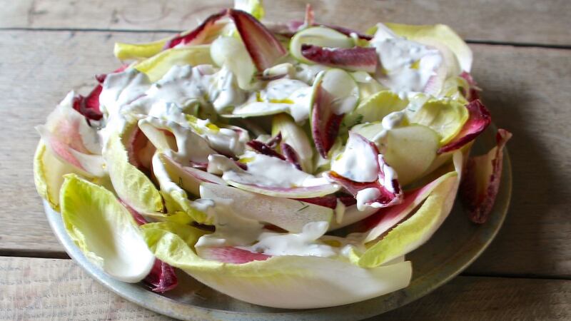 Sweet and sour endive salad.