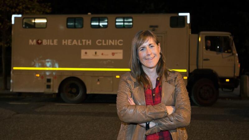 Martina Bergin of Dublin Simon Community: when she mistakes a pile of bin bags in a doorway for a person she feels awful. “That makes me feel really sad. To compare someone to rubbish.” Photograph: Dave Meehan