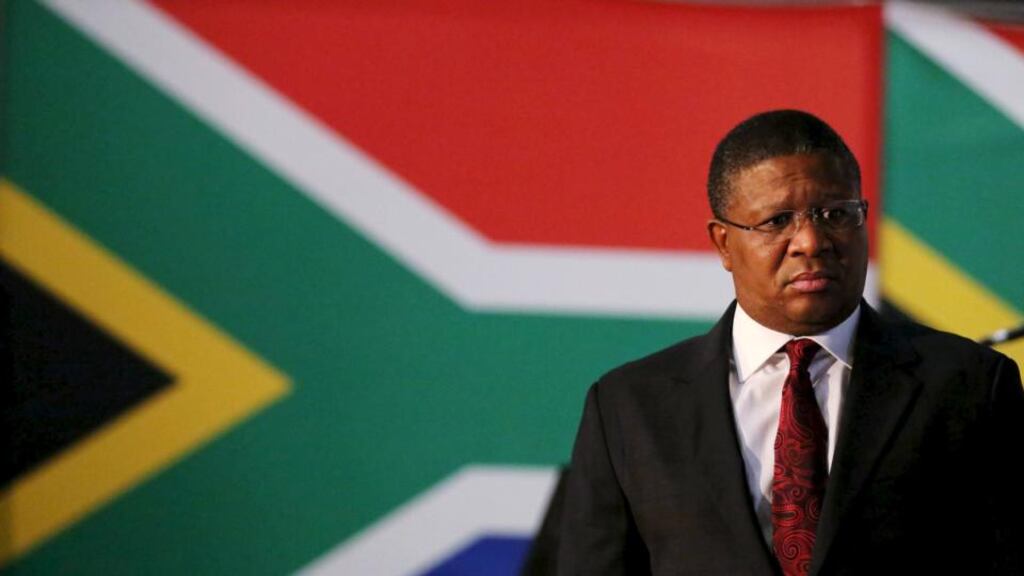 South Africa’s sports minister Fikile Mbalula: maintained that the government had yet to see a copy of the indictment that outlines the alleged corruption. Photograph: Siphiwe Sibeko/Reuters