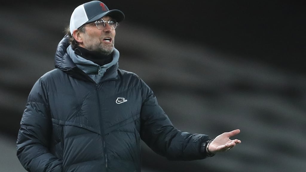 Jürgen Klopp: “We face a football-playing side which is very helpful for football in general but for our kind of defending as well. That’s why we have a chance.” Photograph: Adam Davy/EPA