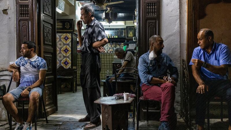 A cafe in the historic Medina quarter of Tunis. Photograph: Ivor Prickett/New York Times
