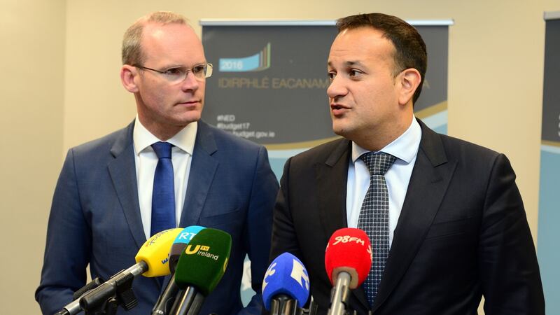 Simon Coveney and Leo Varadkar are the only declared candidates deemed certain of getting the required eight nominations required for a tilt at the leadership. Photograph: Dara Mac Dónaill