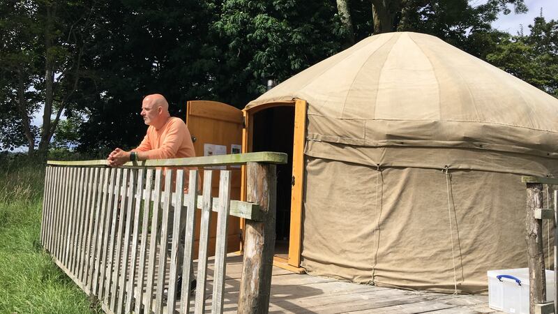 A well-appointed yurt at the luxurious glampsite
