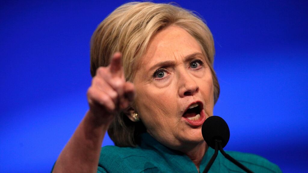 Democratic candidate Hillary Clinton: striving to become first woman US president