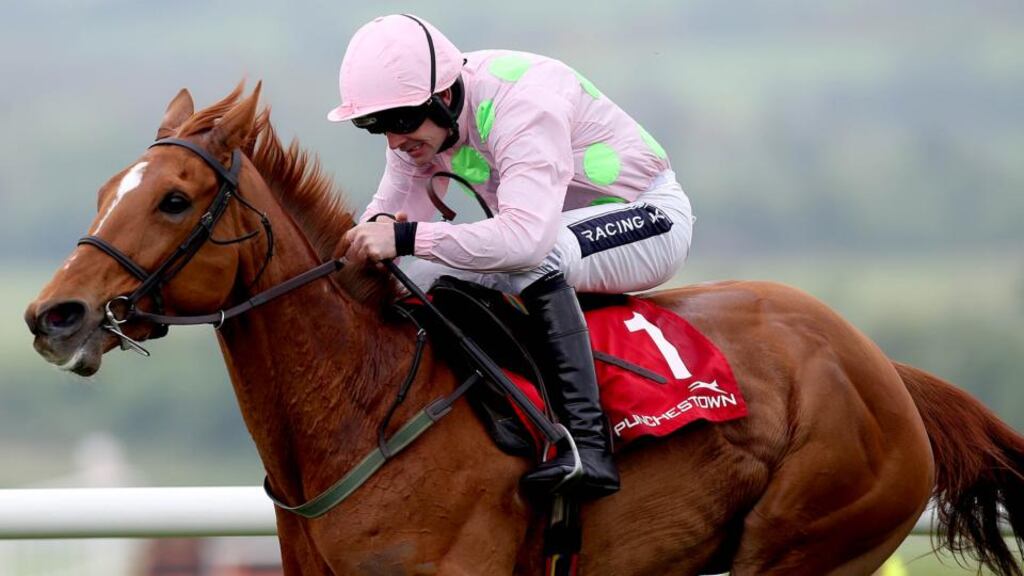 Annie Power ridden by Rugby Walsh comes home to win the Irish Stallion Farms European Breeders Fund Mares Champion Hurdle in May. Photo: Ryan Byrne/Inpho