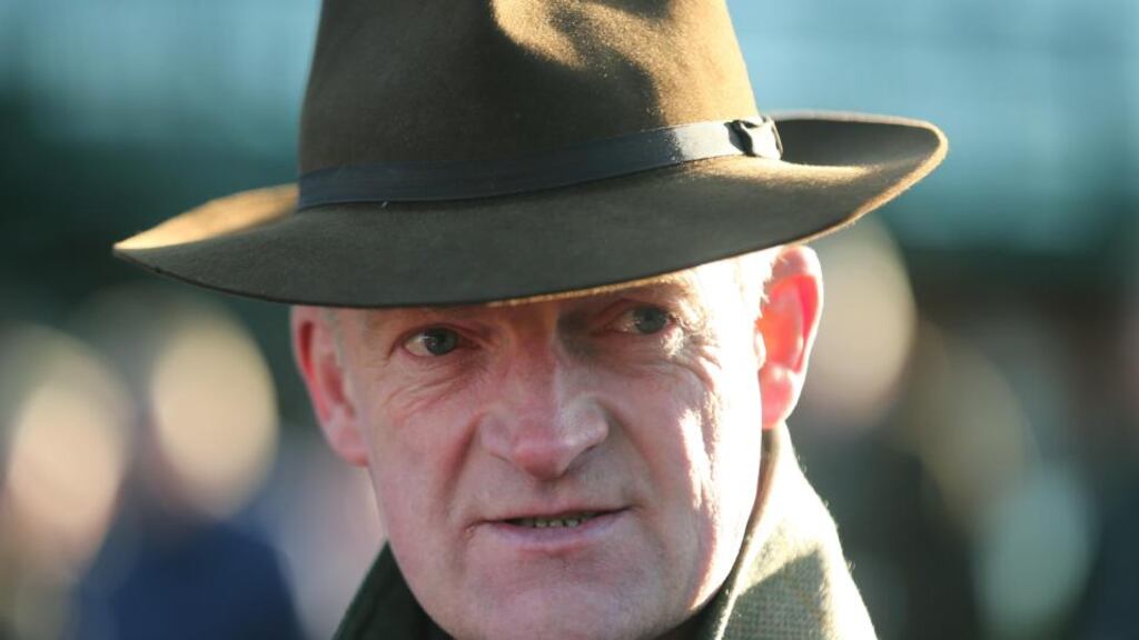 Willie Mullins: “Tell Us More has done nothing wrong in his two races to date, hopefully he’s open to plenty of improvement. The step up in trip and the ground will suit him.” Photograph: Lorraine O’Sullivan/Inpho