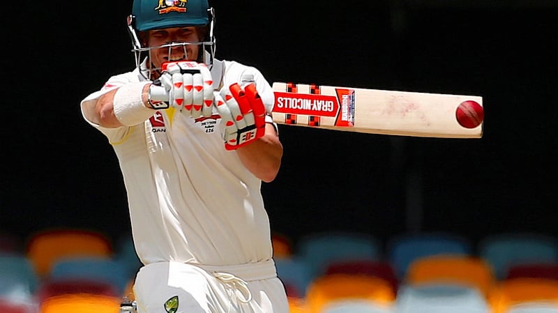 David Warner scored 87 not out as Australia chased down England with ease. Photograph: David Gray/Reuters