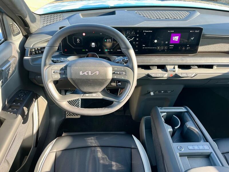 Kia EV9 during testing for car of the year 2023 in northern Denmark