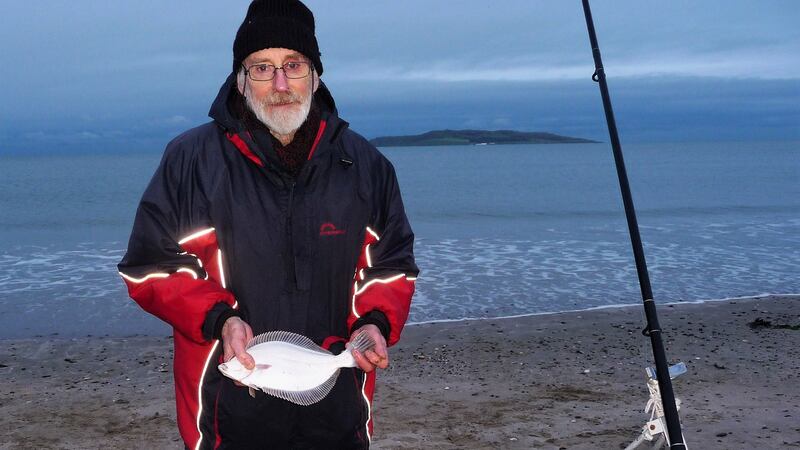 Nicki Byrne (Howth SAC) with a 35cm flounder from Portrane Beach, Co Dublin.