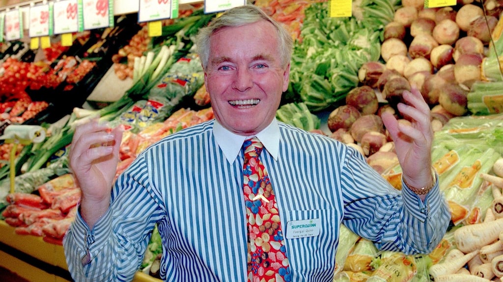 Feargal Quinn, who has died aged 82, pictured in the Sutton outlet of Superquinn in 1997. He opened his first shop in Dundalk in 1960. Photograph: David Sleator / The Irish Times