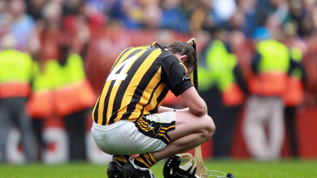 A dejected Jackie Tyrrell after the 2010 All-Ireland defeat to Tipperary. Photograph: Donall Farmer/Inpho
