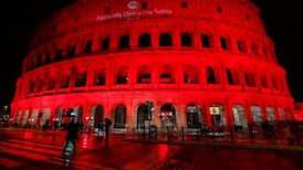 Colosseum lit red in solidarity with persecuted Christians