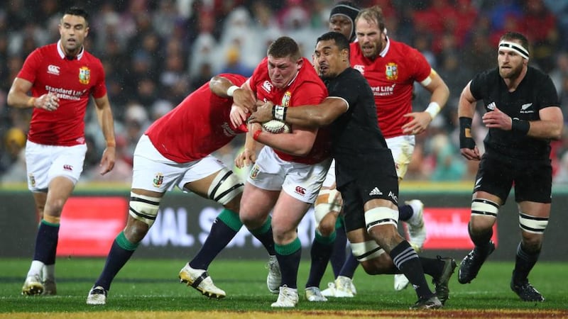 Tadhg Furlong says that touring with the Lions to New Zealand last summer accelerated his development. Photograph: Hannah Peters/Getty Images