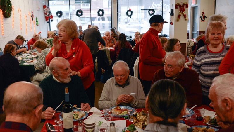 Christmas lunch at the New York Irish Center. Photograph: Lauren Crothers