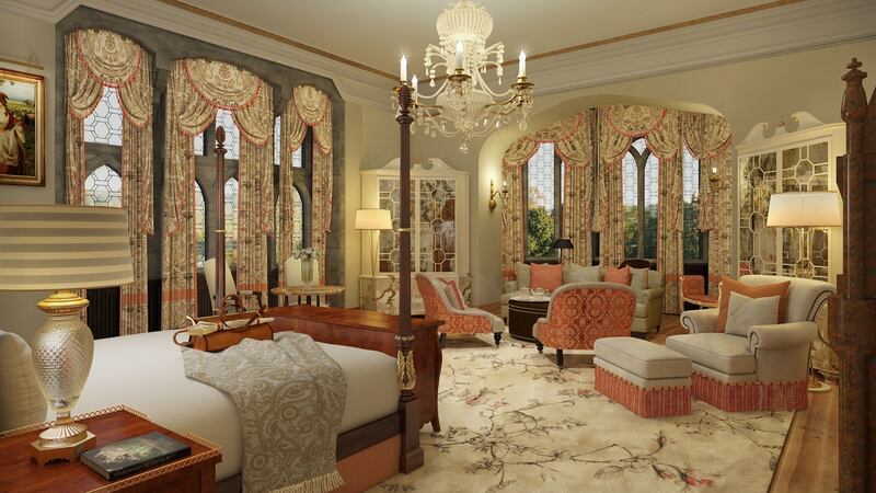 One of the newly refurbished bedrooms at Adare Manor