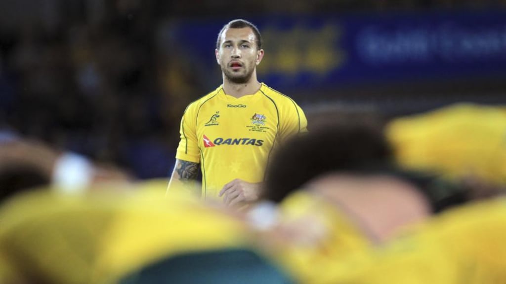 Quade Cooper looks to be in pole position for the Australia outhalf berth to face the Lions.    Jason O’Brien/Reuters
