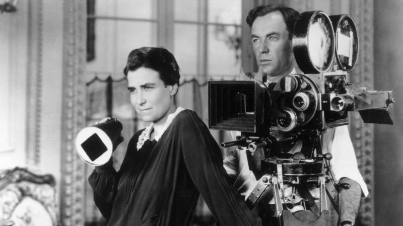 1927: American film director Dorothy Arzner (1897-1979) and Alfred Gilks, her cinematographer,  on the set of her film, Get Your Man.  She was Hollywood’s only female director of the 1930s. Photograph: Hulton Archive/ Gett