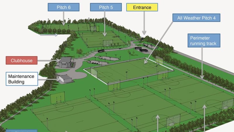 The site plan of the Kerry GAA training facility at Currans.