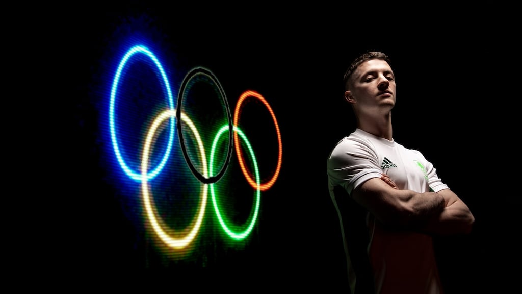 Irish gymnast Rhys McClenaghan has labelled rumours about ‘anti-sex’ beds in the Olympic Village as ‘fake news’. Photograph: Inpho