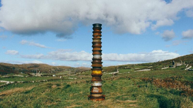 Totem by Hazel Mc Cague at Tombolo 2016. Photograph: Kari Cahill