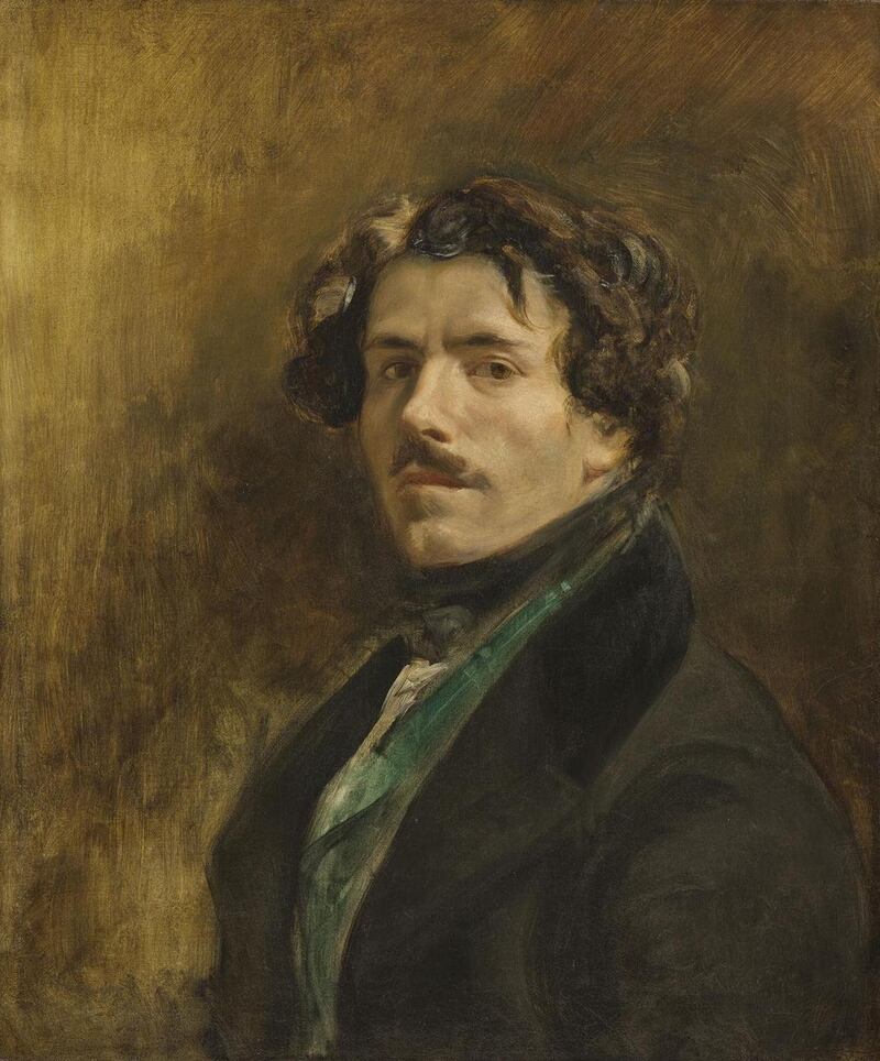 Delacroix: Self Portrait in Green Vest; 1837. Courtesy of the Louvre, Paris