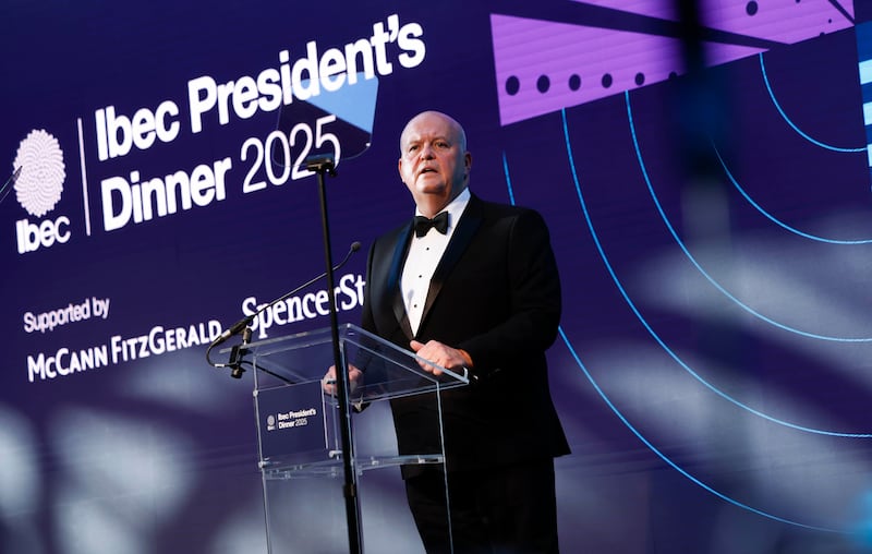 Newly appointed Ibec president Colin Hunt at Ibec’s annual President’s Dinner in the RDS, Dublin, on September 4th. Photograph: Conor McCabe