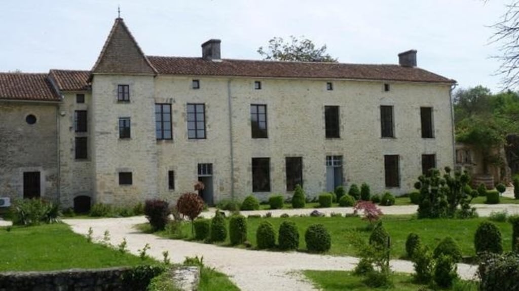 The 15th century chateau in St Claud, France,  has been renovated, yet period pieces remain