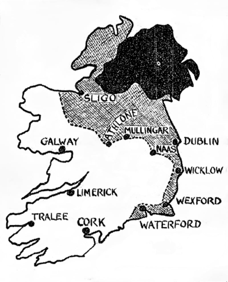 Multi-channel land, according to Cork’s Evening Echo in 1970. It shows how much of the country remained single-channel land. Photograph:The Echo