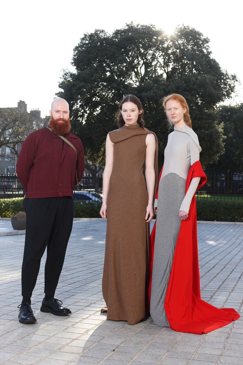 Michael Stewart, winner of the 2024 LVMH Savoir Faire Prize for young designers. Photograph: Leon Farrell