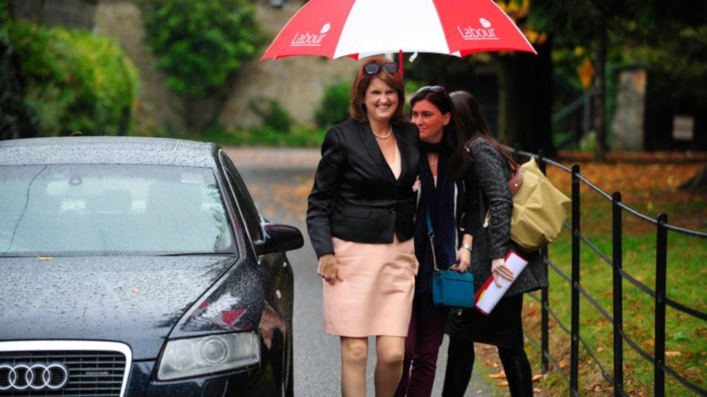 Minister for Social Protection Joan Burton pictured arriving at the Fr Frank Brown photography exhibition yesterday. Photograph: Aidan Crawley/The Irish Times.