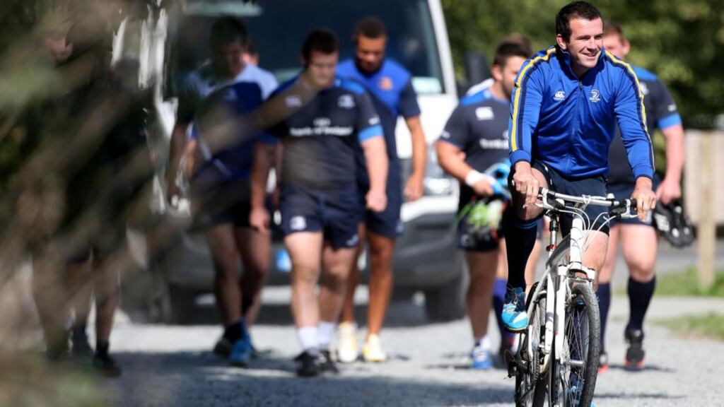 Shane Jennings arrives for pre-season training at the Leinster rugby squad session in University College Dublin. Photograph: Ryan Byrne/Inpho