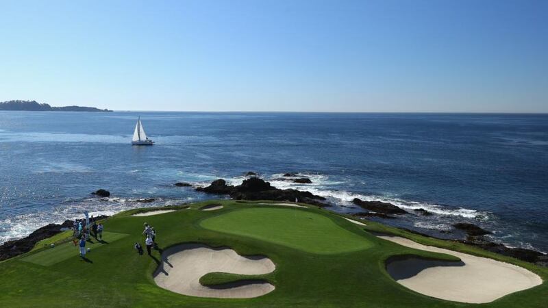The seventh green at Pebble Beach Golf Links. Photograph: Warren Little/Getty