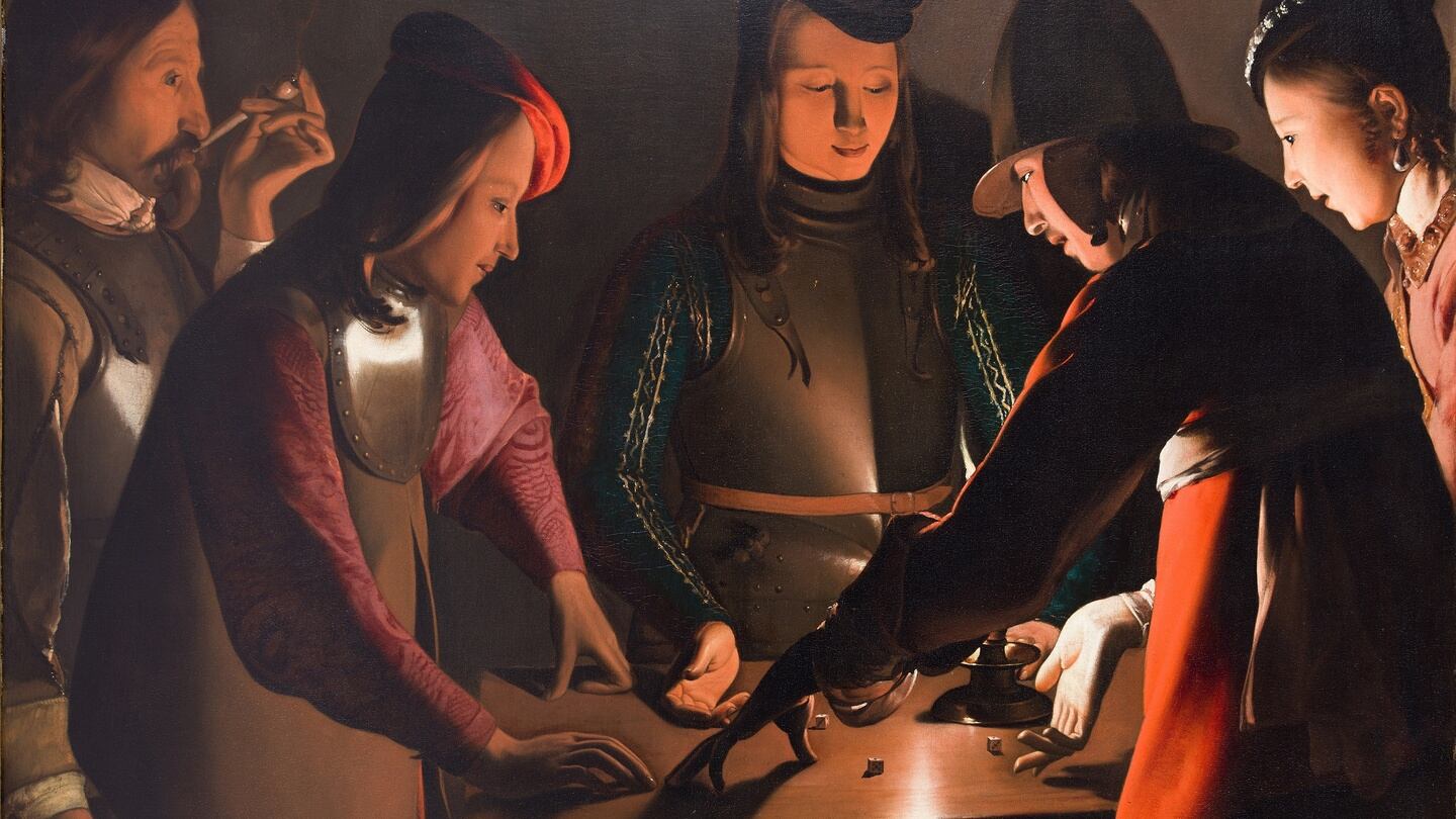 The Dice Players (cropped) by Georges de La Tour, oil on canvas. Photograph: Simon Hill FRPS (courtesy of Preston Park Museum)