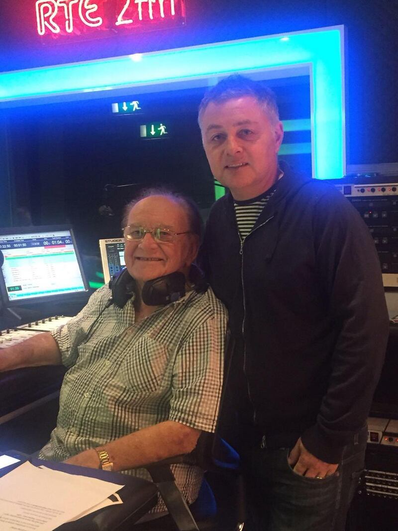 RTÉ DJ Larry Gogan and David Gogan