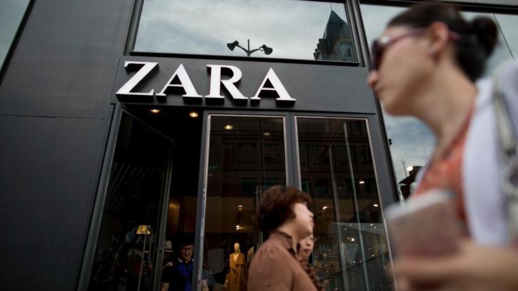 Shares in Zara owner Inditex, the world’s largest clothing retailer by sales, fell 2.1 per cent today. Photograph: Brent Lewin/Bloomberg