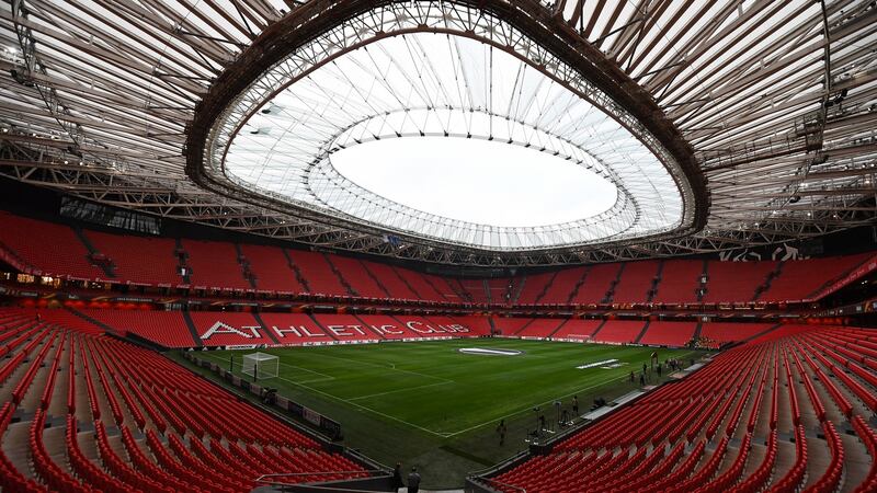 Ireland will meet Spain at the Estadio de San Mames in Bilbao, should they qualify for the tournament. Photograph: David Ramos/Getty