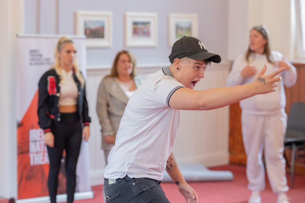 Amy Murphy is the only non-Traveller in the group. Driving her girlfriend Kayleigh to and from rehearsals, she was soon invited to join. Photograph: Graeme Coughlan