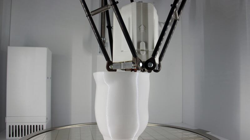 A 3D printer in action at a clinic for Syrian amputees in Istanbul. Photograph: Stephen Starr