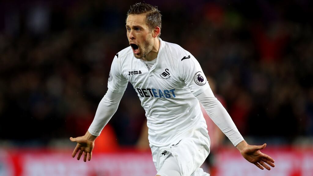 Everton have agreed a deal with Swansea City for Gylfi Sigurdsson. Photograph: David Davies/PA