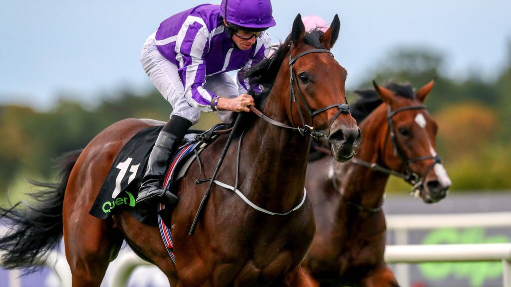 I Can Fly, one of Aidan O’Brien’s seven-strong team for Juddmonte Pretty Polly Stakes at the Curragh. Photograph: Ryan Byrne/Inpho