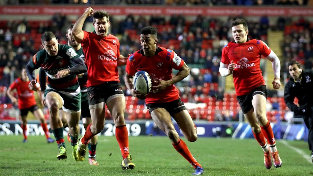 Ulster flyer Robert Baloucoune starts on the wing against Benetton. Photograph: Dan Sheridan/Inpho