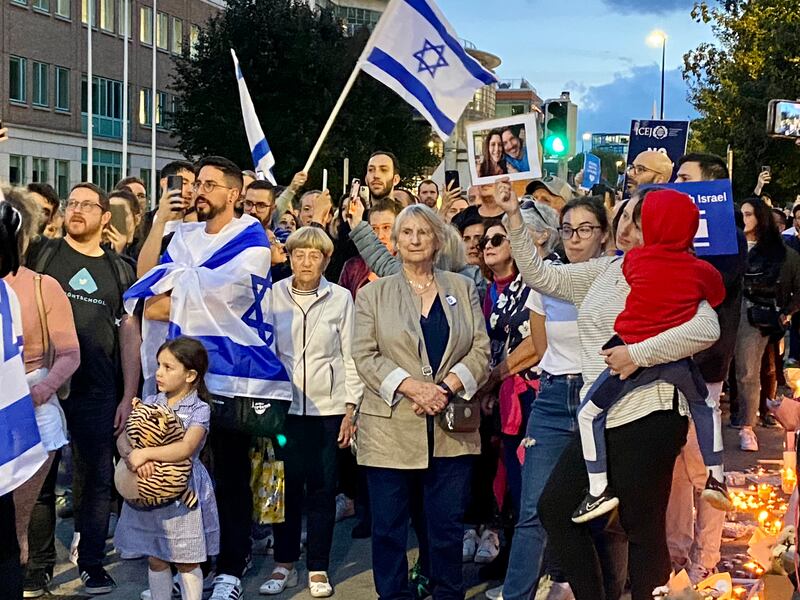 Attendees said they returned in greater numbers on Tuesday after Monday's vigil was disrupted. Photograph: Carl O'Brien