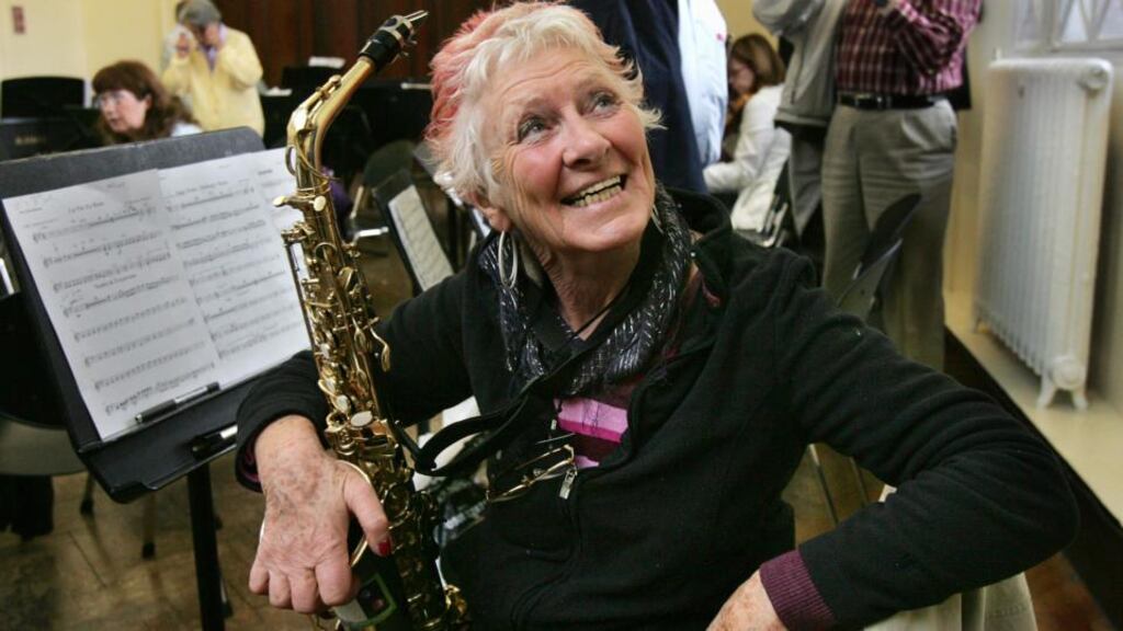 Mary Russell, award-winning author (and alto sax player). Photograph: Matt Kavanagh