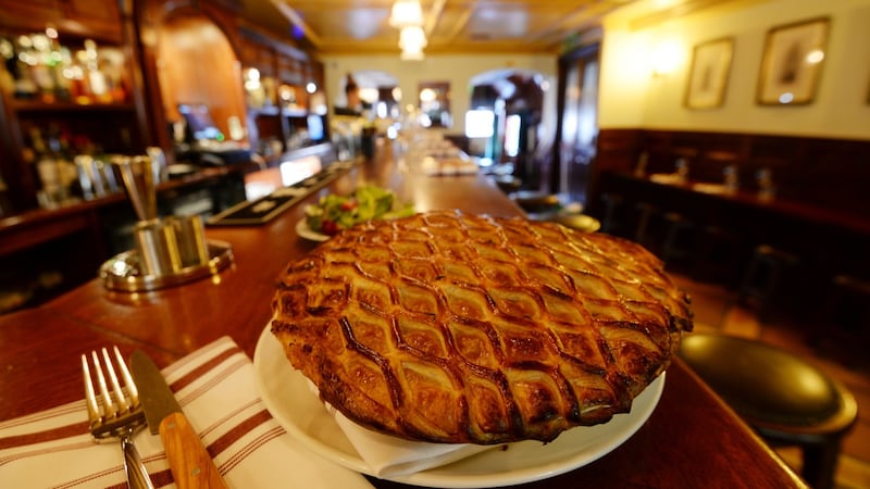 A cock-a-leekie pie for two to share at Spitalfields. Photograph: Alan Betson/The Irish Times