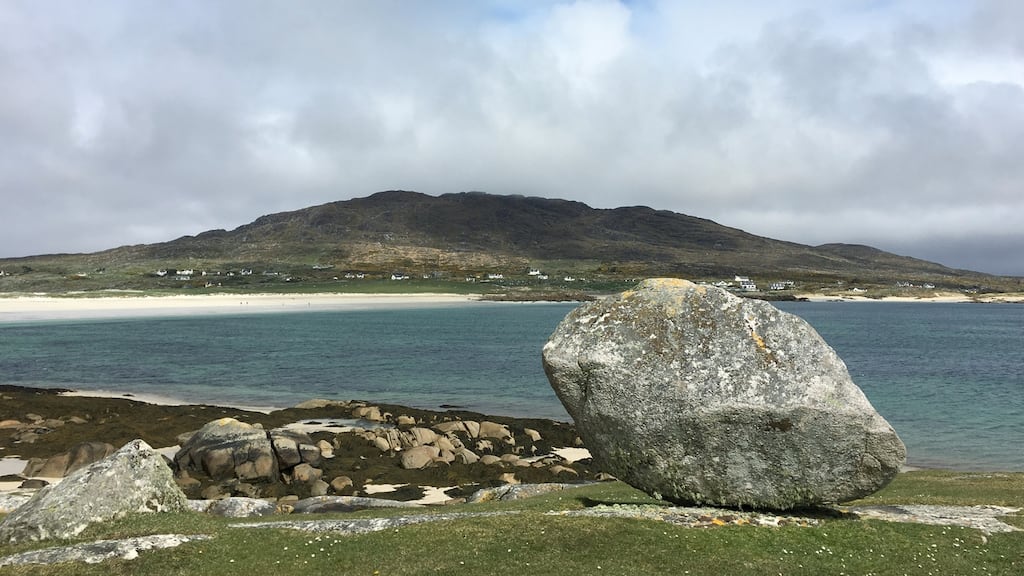 Gurteen beach, between Roundstone and Ballyconneely. It’s a picture-postcard scene I trip across as I jaunt off along the N59 from Westport to Clifden. Photograph: Bryan O’Brien