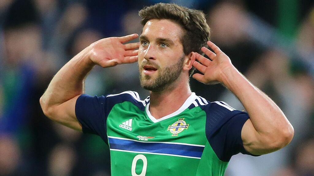 Will Grigg: back in the Northern Ireland squad for the games against Estonia and Belarus. Photograph: Niall Carson/PA