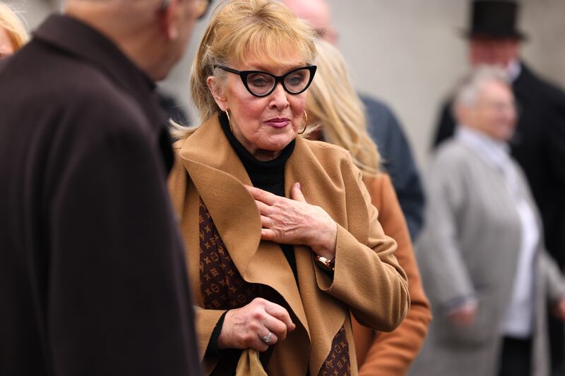 Adele King (Twink) was among those in attendance at the celebration of Larry Masterson’s life. Photograph: Dara Mac Dónaill