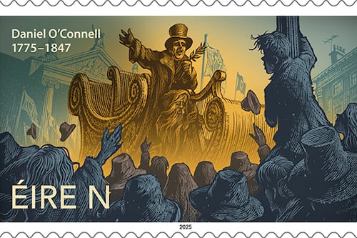 TV aerial in Daniel O’Connell stamp is a ‘visual signal’ to the modern age, not AI, says An Post