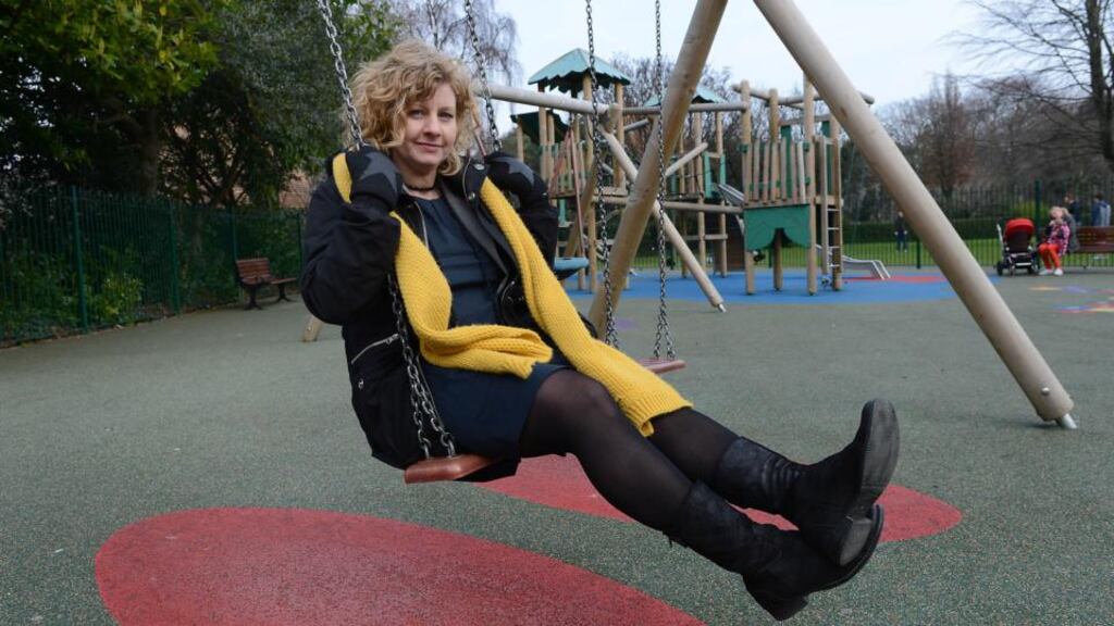 Prof Tine Rostgaard Department of Political Science, Aalborg University in Denmark, in the playground in St Stephen’s Green, Dublin. Photograph: Brenda Fitzsimons