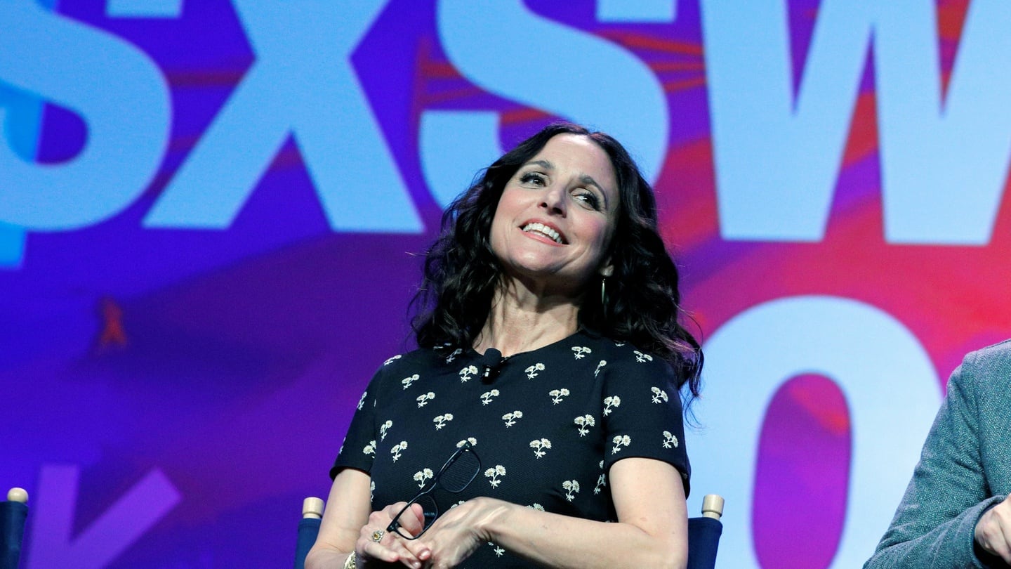 Actor Julia Louis-Dreyfus joins the cast and showrunner of the television series Veep for a discussion at the SXSW Music Film Interactive festival. Photograph: Brian Snyder/Reuters